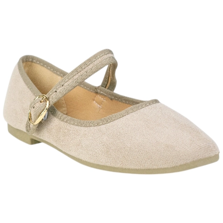 Merceditas de Terciopelo para Mujer con Punta Cuadrada y Hebilla - Andarina B2113