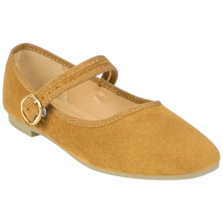 Merceditas de Terciopelo para Mujer con Punta Cuadrada y Hebilla - Andarina B2113