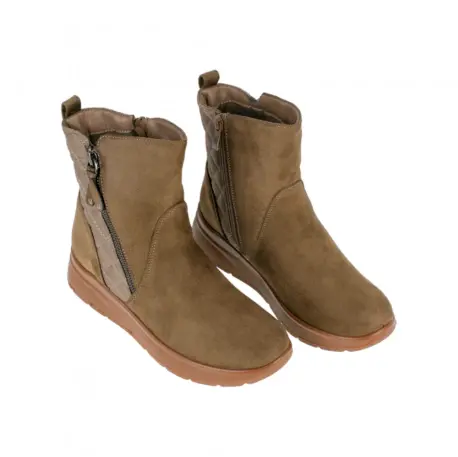 Botines Repelente al Agua Mujer Bris Marrón Negro Ecofriendly Mysoft 22M552