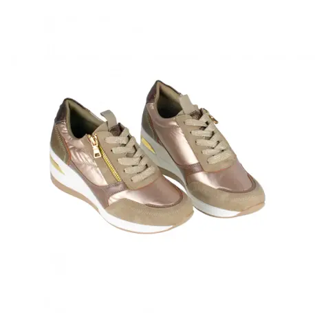 Deportivo Mujer Plomo y Taupe de Cuña y Cremallera Lateral Mysoft 23M537