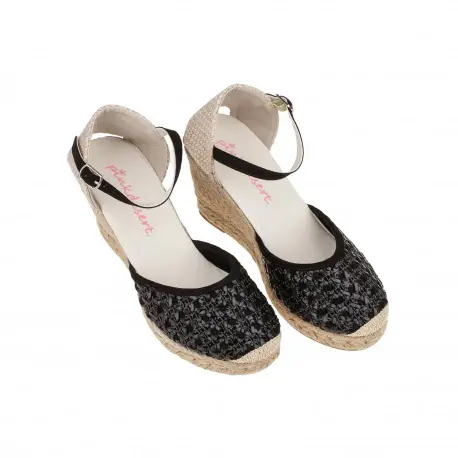 Alpargatas de Cuña Alta para Mujer con Punta Cerrada y Pulsera - Pinkdesert 121123