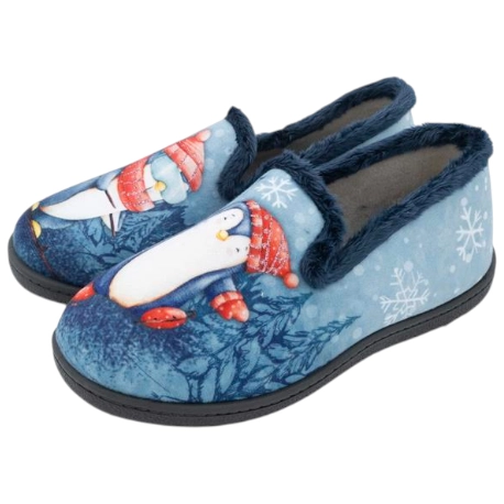 Zapatilla Cerrada Azul Pingüino Plana Plumaflex 12215