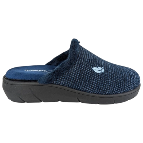 Zapatilla Descalza Twist Azul Marino Cuña Media Plumaflex 14237