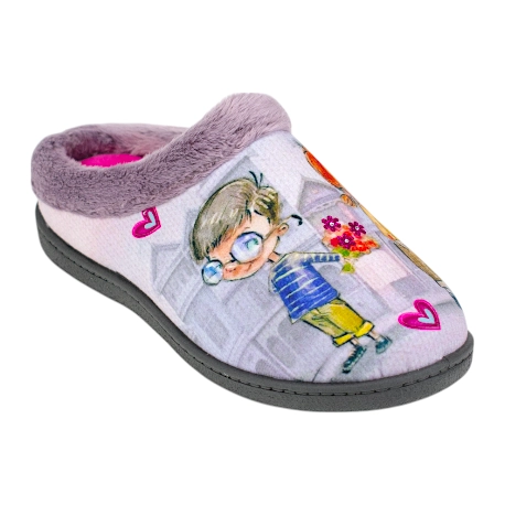Zapatilla Casa Mujer Invierno Abierta Enamorados Plumaflex 12213 5 Zapatilla Casa Mujer Invierno Abierta Enamorados Plumaflex 12213 - Imagen 5