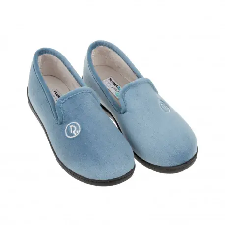 Zapatillas de Andar por Casa Super Comodas Invierno Cerradas Azul Rosa Fucsia Beis Azul Marino Plumaflex 12202