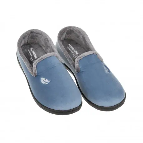 Pantuflas de Mujer Invierno Cerradas azul rosa azul marino fucsia negro gris verde violeta Vivo Color Plumaflex 12203