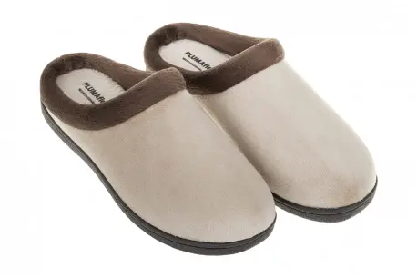 Zapatillas de Mujer de estar por casa Invierno Abiertas Beis Rosa Plumaflex 12220