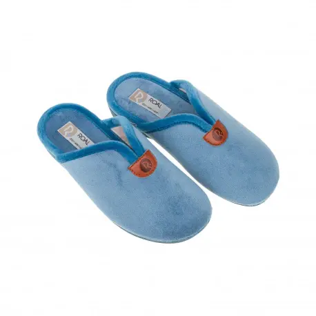 Pantuflas para Mujer Invierno Abiertas Cuña Azul Marino Rosa y Azul Roal 700