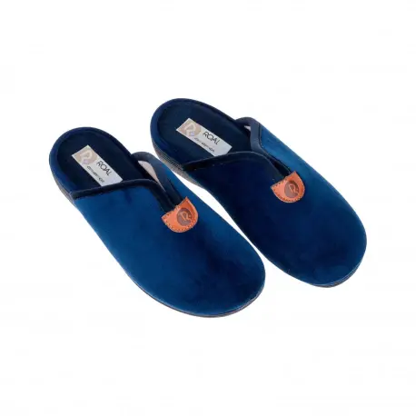 Pantuflas para Mujer Invierno Abiertas Cuña Azul Marino Rosa y Azul Roal 700