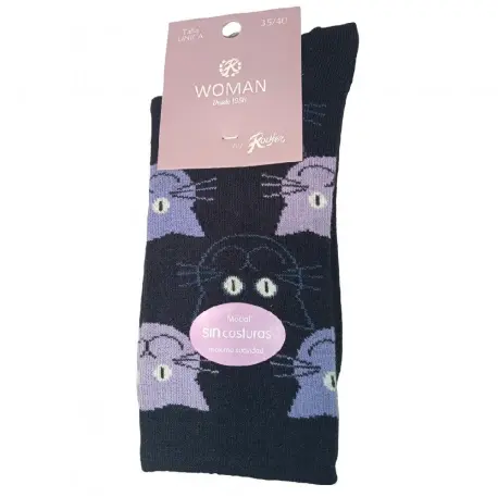 Calcetin Mujer Fantasía Modal Sin Costuras Rodfer R6171L