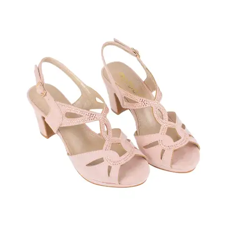 Sandalias de Tacón Ancho y Plataforma para Fiesta - Prestigio C-508