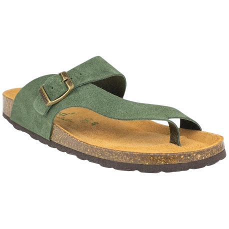 Sandalias Bio de Piel Serraje para Hombre Estilo Dedo - Autenti 4248