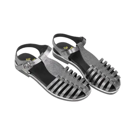 Sandalia Cangrejera Plana Piel Studio Scarpe SN34329