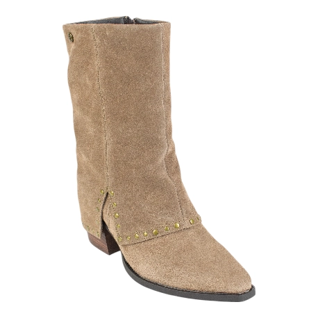 Botas de Media Caña Estilo Western con Polaina y Tachuelas - Top3 SS24719