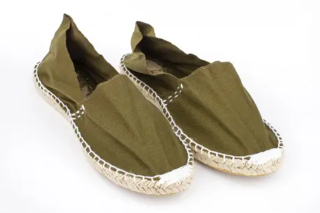 alpargatas planas baratas en tela y esparto - 01000