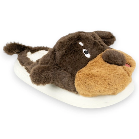Pantufla Mujer Cerrada Original Perritos Invierno D2412btqpg