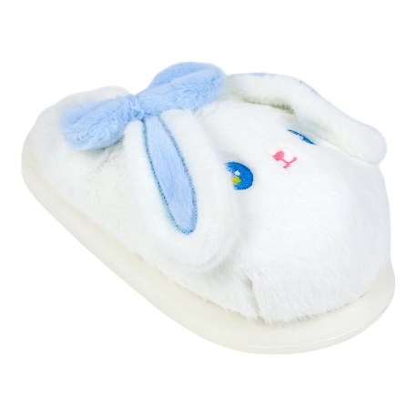 Zapatillas de Casa Mujer y NIña Invierno Abiertas Blanco de Conejo D006cehdjxt