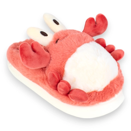 Pantufla Mujer Invierno Abierta Cangrejo D006ltpx