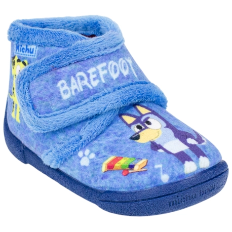 Zapatilla de Casa Barefoot Niño Dibujos Azul Michu 2643