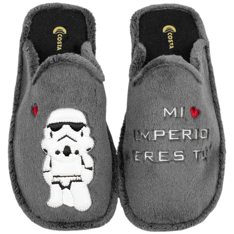 Zapatilla Descalza Gris Suela Parquet Plana Mi Imperio Eres Tú Costa E3834-B36