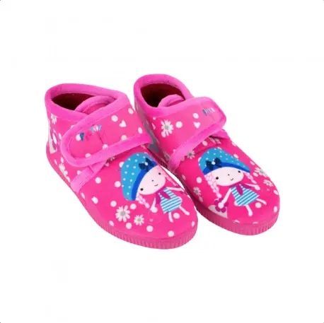 Zapatilla Abotinada Muñeca Rosa Niñas