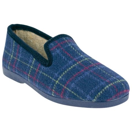 Zapatillas de Andar por Casa Mujer Invierno Cerradas Estampado a Cuadros Modelo 101