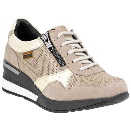 Zapatos Casual de Piel para Mujer con Ancho Especial y Cuña Media - Baerchi 40601