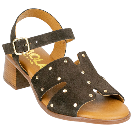 Sandalia Piel Tacón Medio Planta Gel Kaola 2736